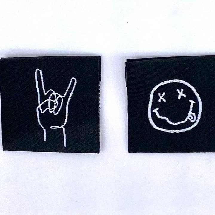 L’Étiquette Home Couture - Wholesale Craft Supplies - Woven sew-on folded label: " ROCK "