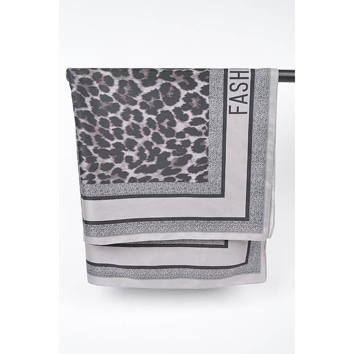 Br SATIN LEOPARD SILK NECK SCARF BANDANA for wholesale on Faire4
