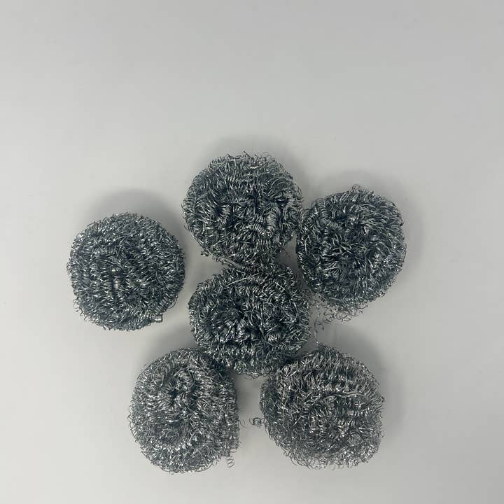 USA HomeMax – wholesale Cleaning sponge – 6pk Stainless Steel Scouring Pads2