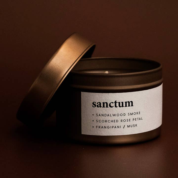 Keynvor Candle Co – wholesale Travel candles – Sanctum | small rose gold tin candle0