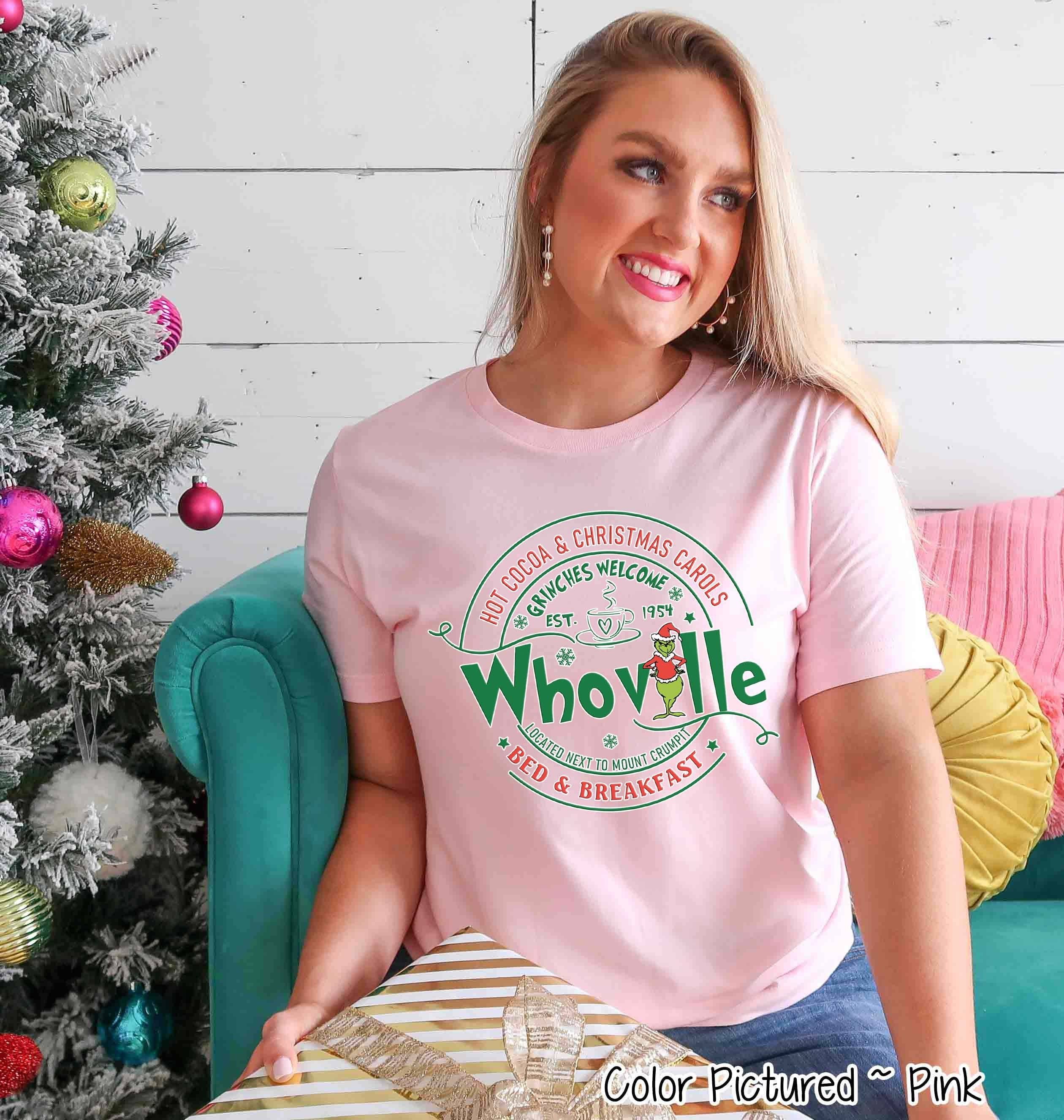 TheKingShirt - Wholesale Graphic Sweatshirt - Women's - Whoville Christmas Sweatshirt, Grinch Christmas Sweater1