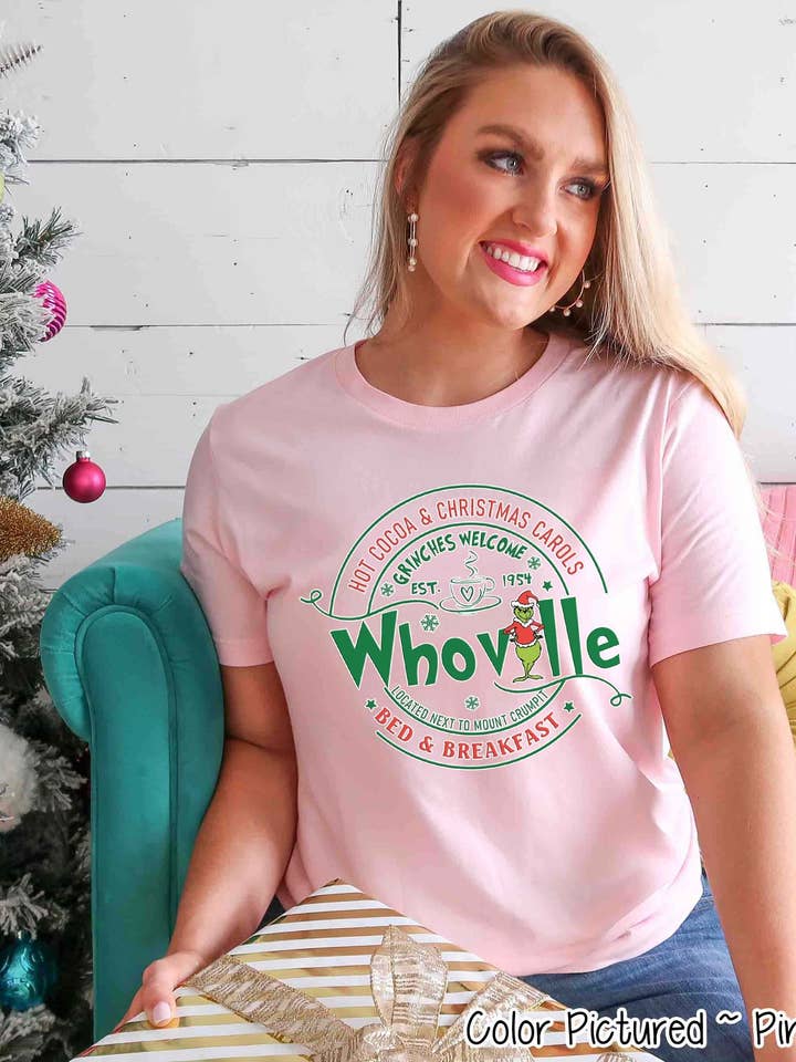 TheKingShirt - Wholesale Graphic Sweatshirt - Women's - Whoville Christmas Sweatshirt, Grinch Christmas Sweater1
