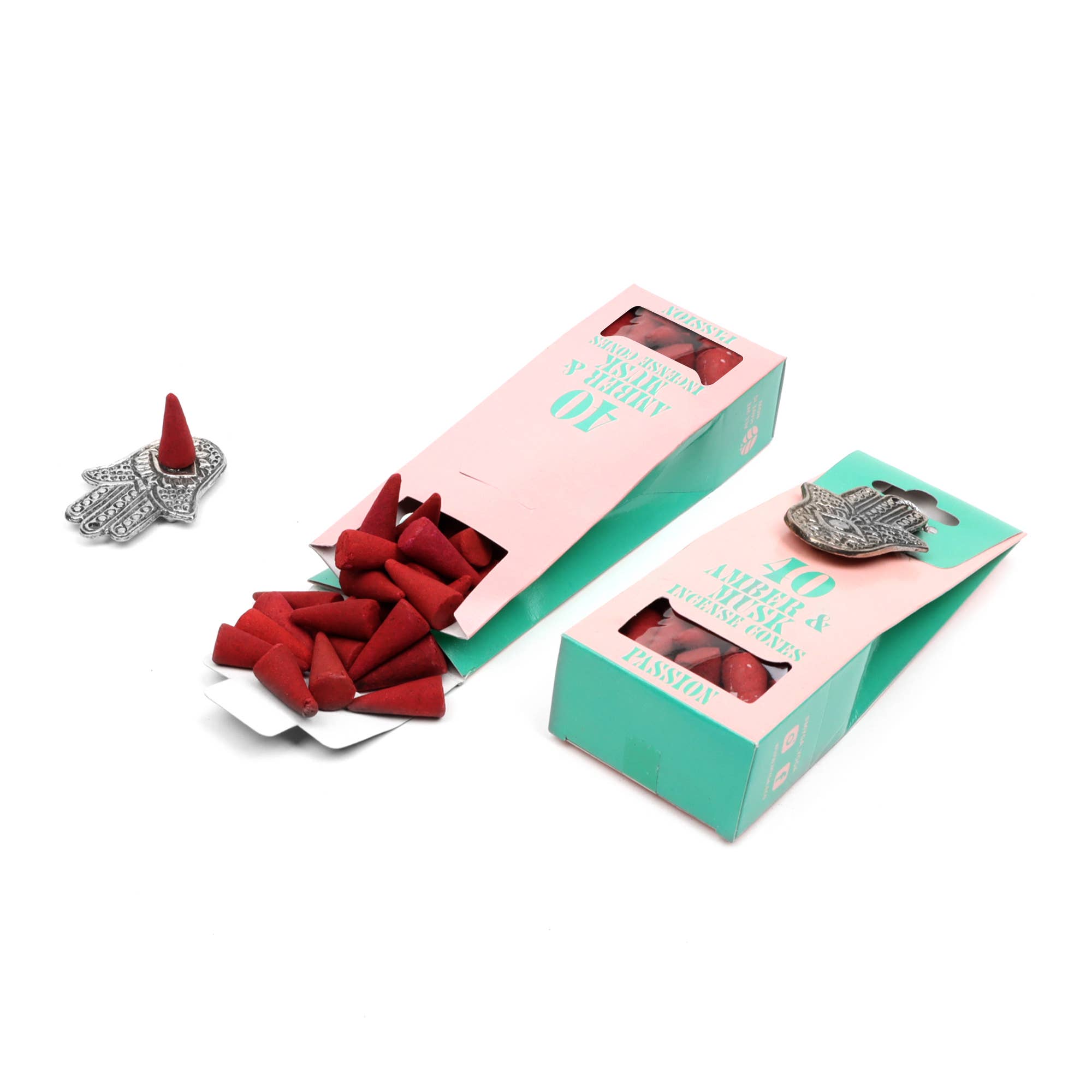 Myga - Wholesale Incense - Sprit Incense Cones, 40 Cones & a Metal Holder, 32 Pieces12