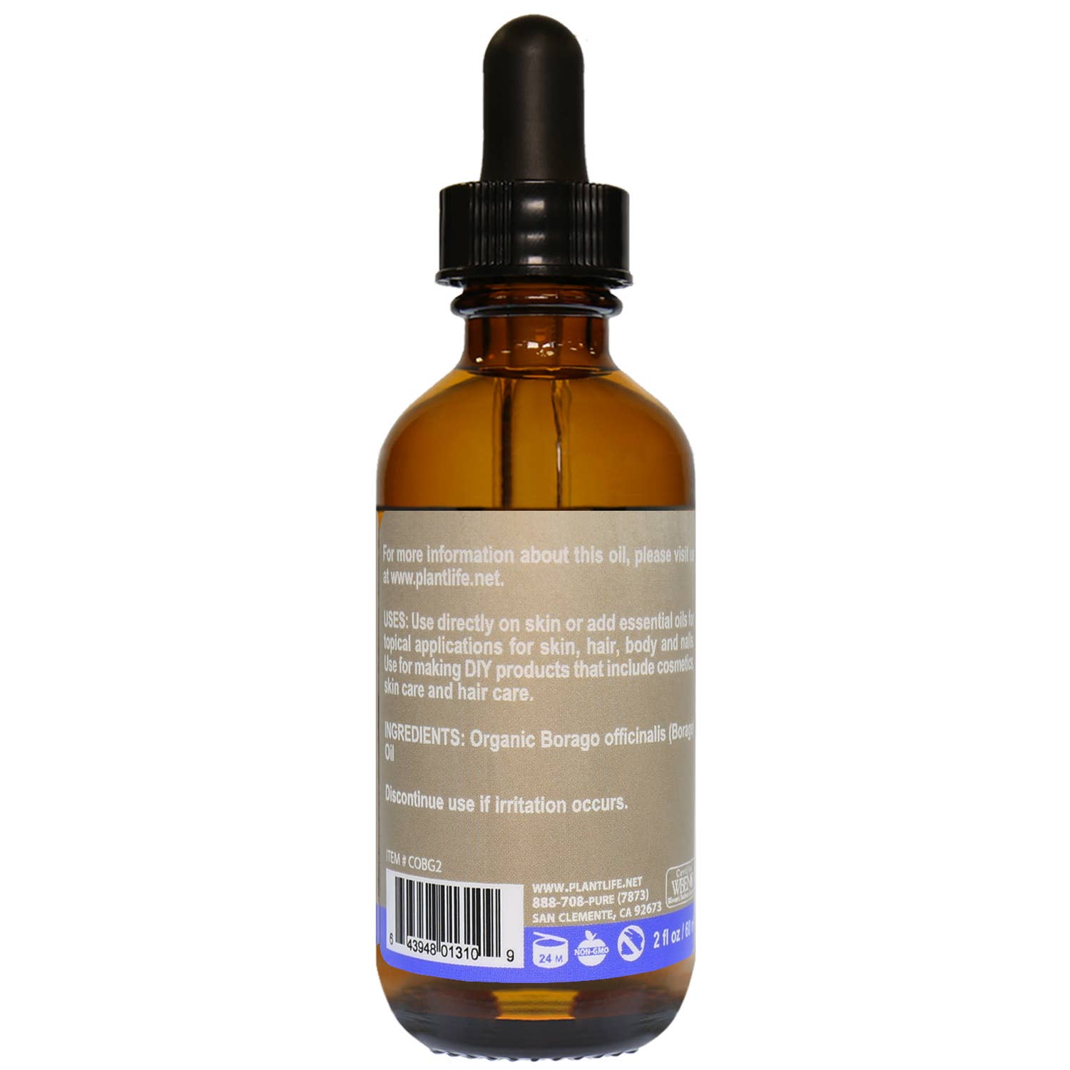 Plantlife – wholesale Bath/body oil – Borage Oil 2 oz1