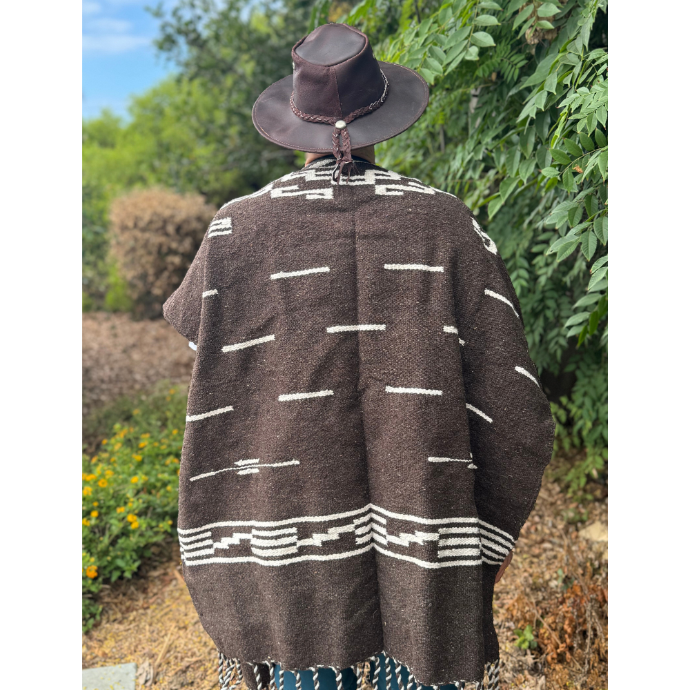 Baja Leather – wholesale Poncho - Unisex – Mexikansk poncho-pullover i ull – autentisk västerländsk poncho1
