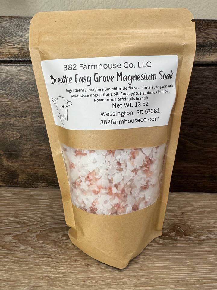 Respirez Facile Bain de Magnésium Grove pour la vente par 382 Farmhouse Co LLC