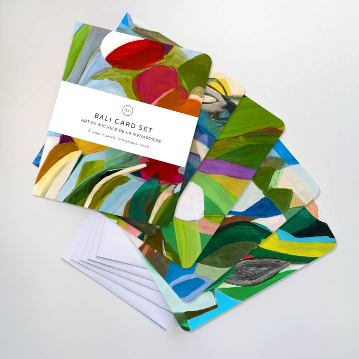 Abstract Botanica Card Set – Bali (5 Cards) for wholesale by Michele Renee Atelier