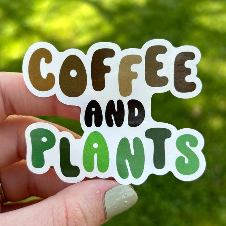 Kaffe och växter klistermärke | Bilklistermärke för wholesale av MVM Graphics