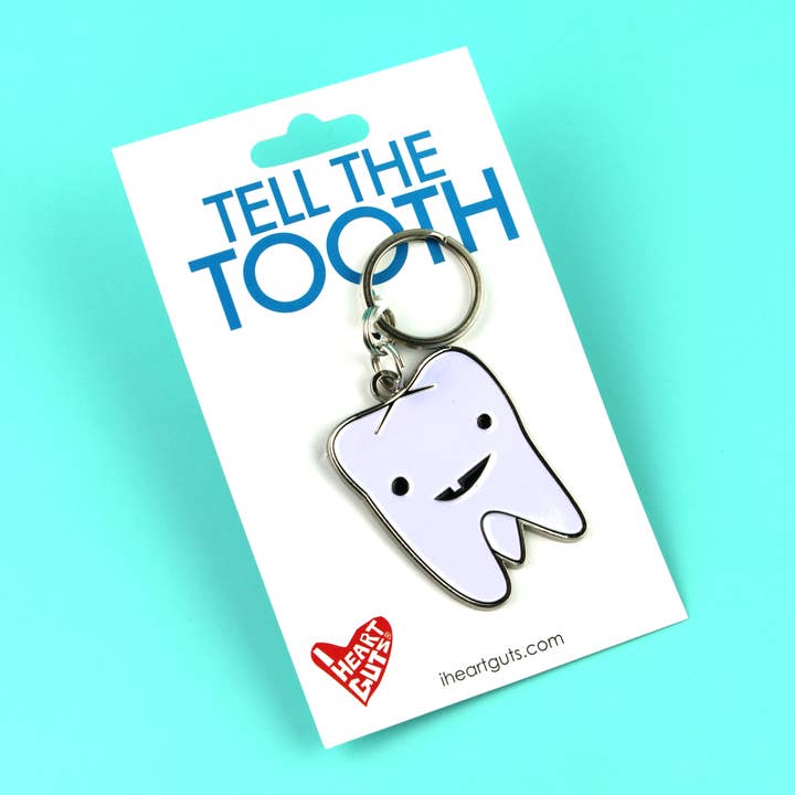 Llavero de dientes — Flossin' An't Just For Gangstas para venta al por mayor de I Heart Guts | Organ Plushies Wholesale