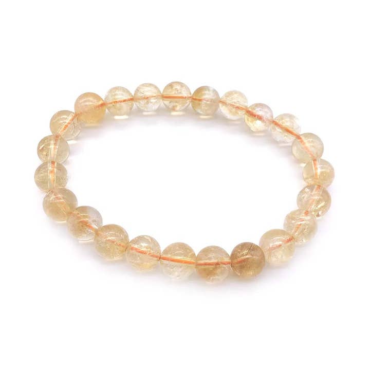 Bonheur de Lune - Venta al por mayor Pulsera de cuentas - Pulsera de Citrino "Alegría, Abundancia y Energía Positiva" 8 mm