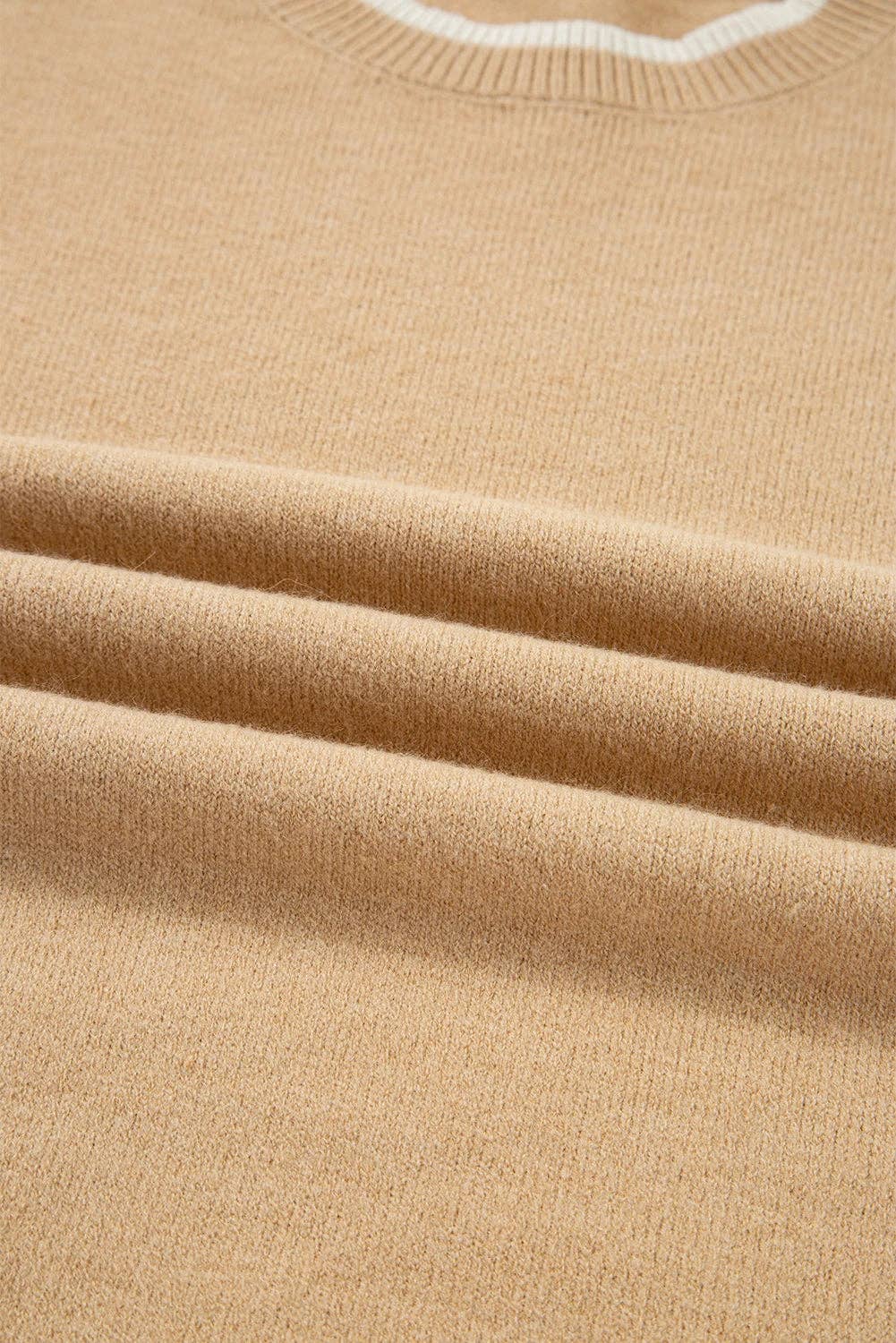 Suhkasana - Wholesale Knit Sweater - Women's - Leopard Bow Split Cuff Contrast Knit Sweater for Women21