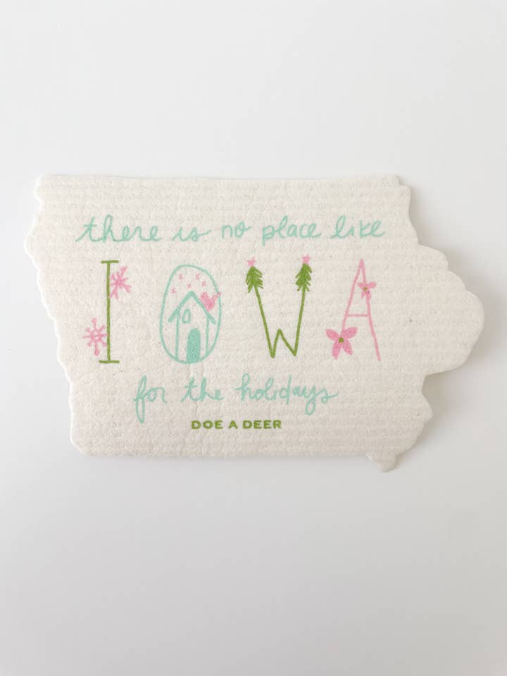Iowa Para As Férias - Pano de Cozinha Sueco por atacado de Doe A Deer