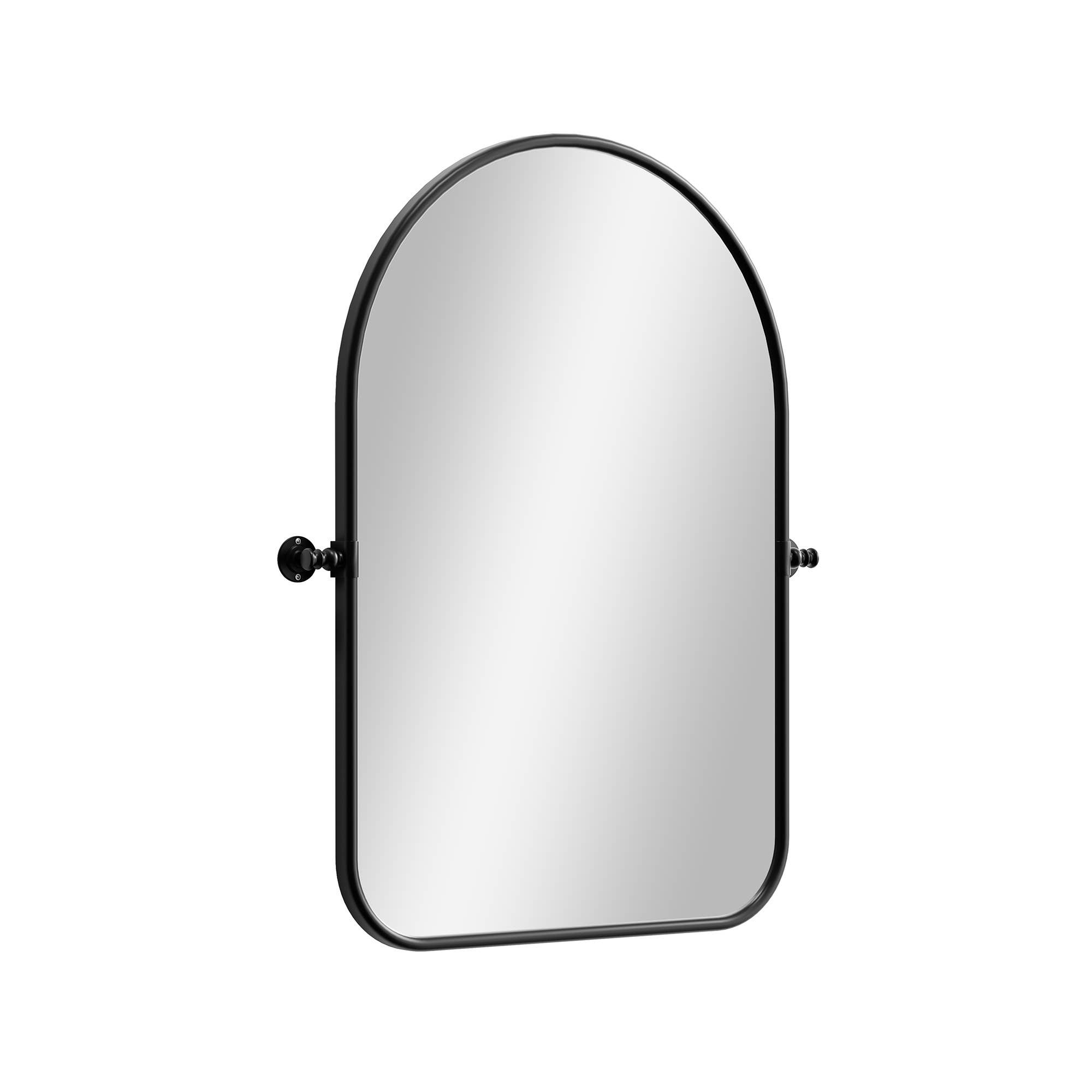 HomeRoots - Wholesale Vanity Mirror - Set of Two Black Arch Iron Framed Bathroom Vanity Mirrors4