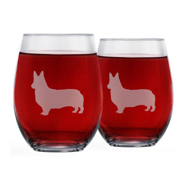Verres à vin sans pied Corgi pour la vente par Greenline Goods
