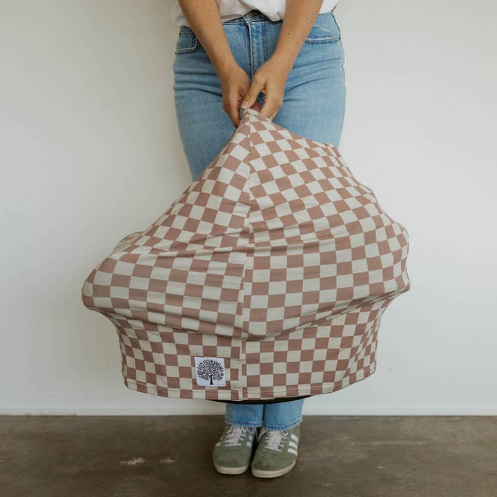 Multi-use Cover, Rosewood Checker for wholesale on Faire6