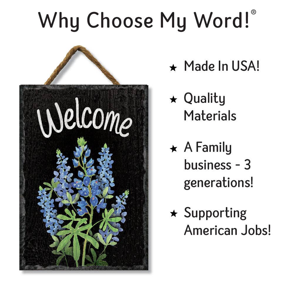 ST Creations - Vente Pancarte - Bienvenue chez Bluebonnet - Slate Impressions6