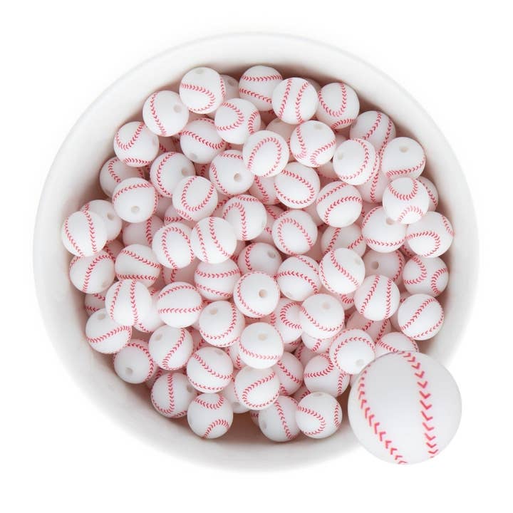 Cara & Co Silicone Craft Supply - Wholesale Beads - Sport Silicone Print Beads