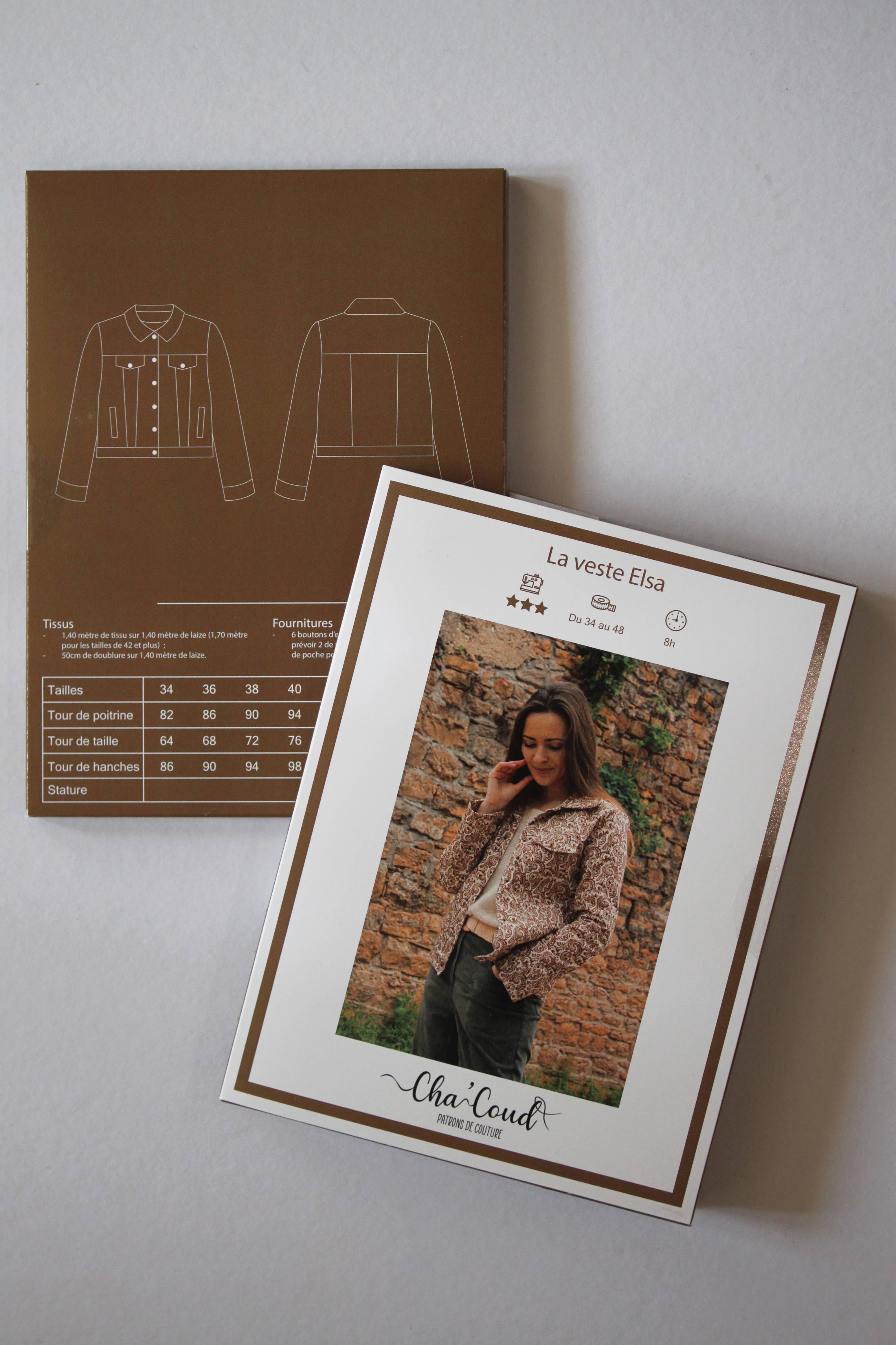 Cha' coud - Wholesale Craft Sewing Kit - Sewing pattern - Elsa jacket4