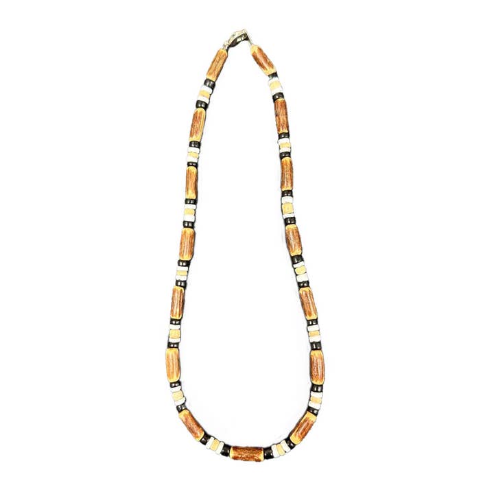 Natalia - Wholesale Beaded/Pearl Necklace - Coco Wood Long Beads Necklace - PC