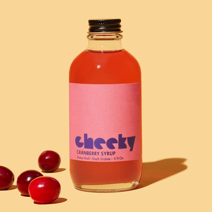 Cranberry Syrup 4oz for wholesale by Cheeky Cocktails