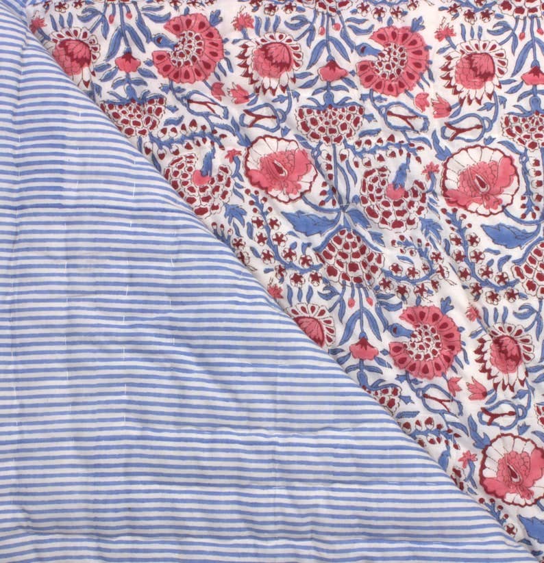 Fabricrush - Vente Courtepointe - Plaid en coton imprimé au bloc 100 % coton fait main - Couverture de Pâques5