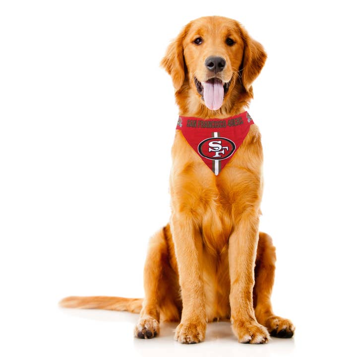 Little Earth Productions - Wholesale Pet Bandana - Dog - NFL San Francisco 49ers Reversible Pet Bandana3