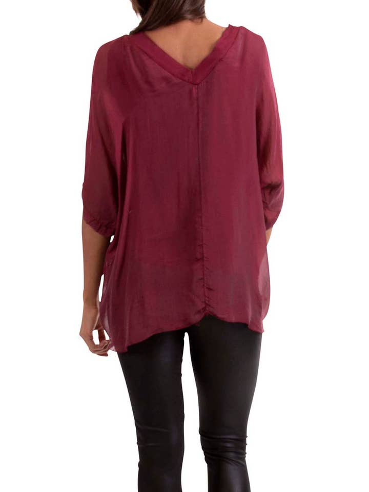 Gigi Moda - Wholesale Kaftan - Women's - Raw Edges V-Neck Kaftan7