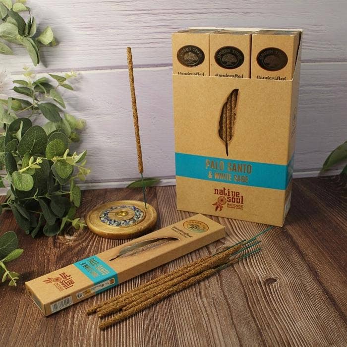 Green Tree - Wholesale Incense - Smudge Incense Native Soul Palo Santo & White Sage 15 gram