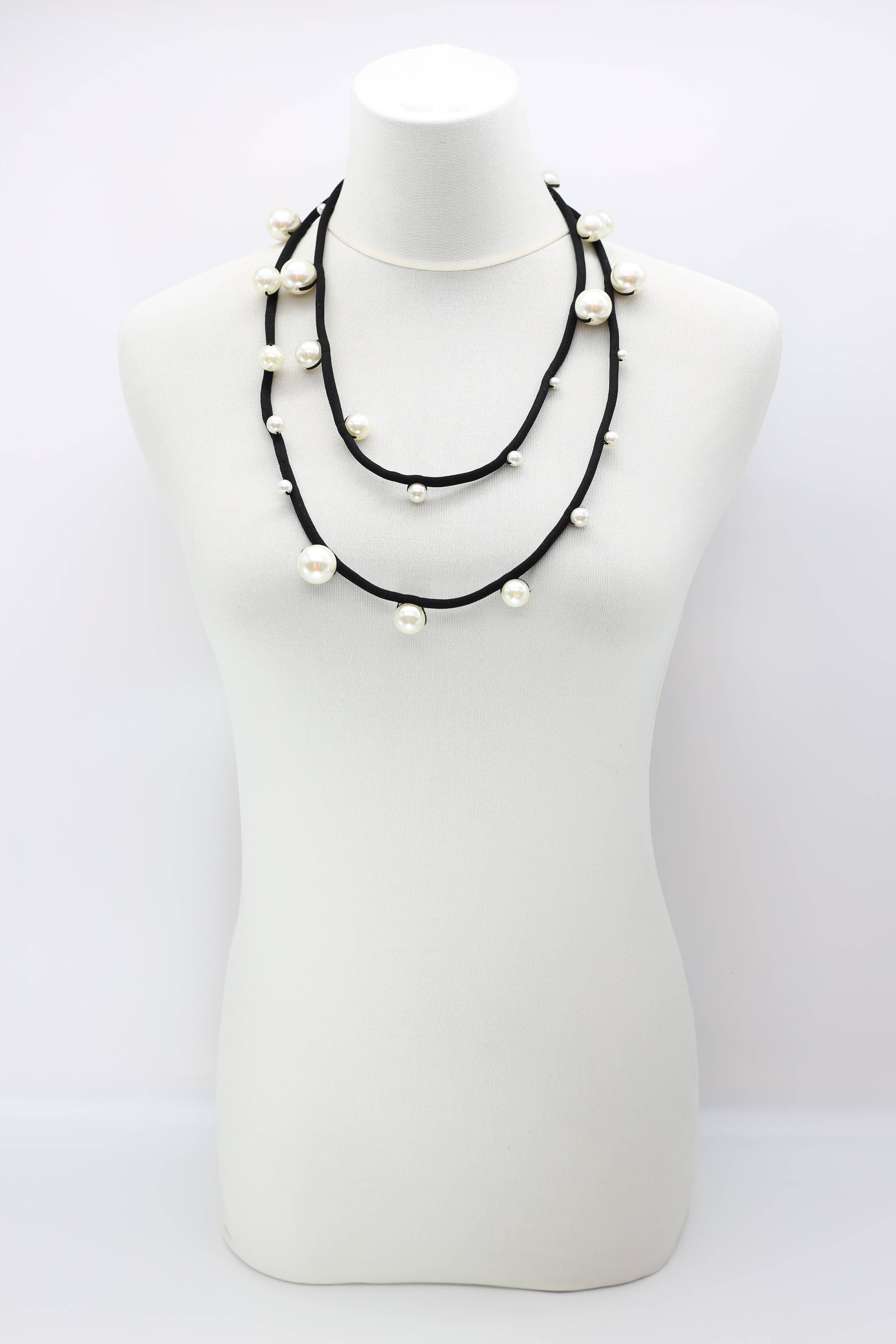 Jianhui London – Engroshandel Perlehalskæde – Faux perler på tekstil snor halskæder - Large3