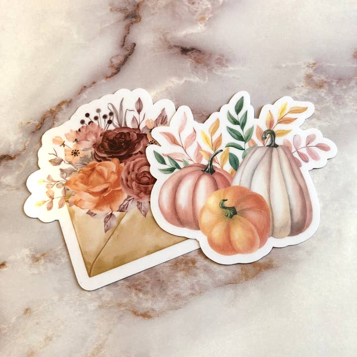 The Sticker Lab - Wholesale Sticker - Gestanste sticker met bloemenenvelop