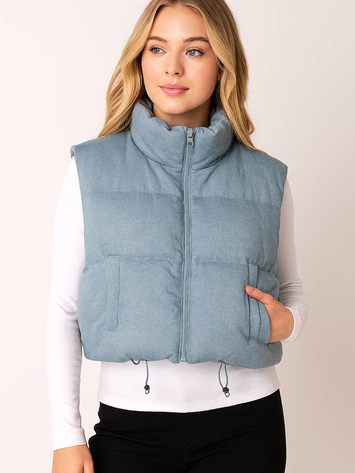 Knit Padded Vest for wholesale by Do Everything In Love®