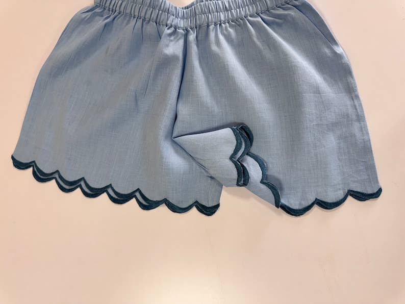 Fabricrush – wholesale Shorts – Women’s – Set of 2 Shorts, Mix and Match Color Linen Shorts Embroidery1