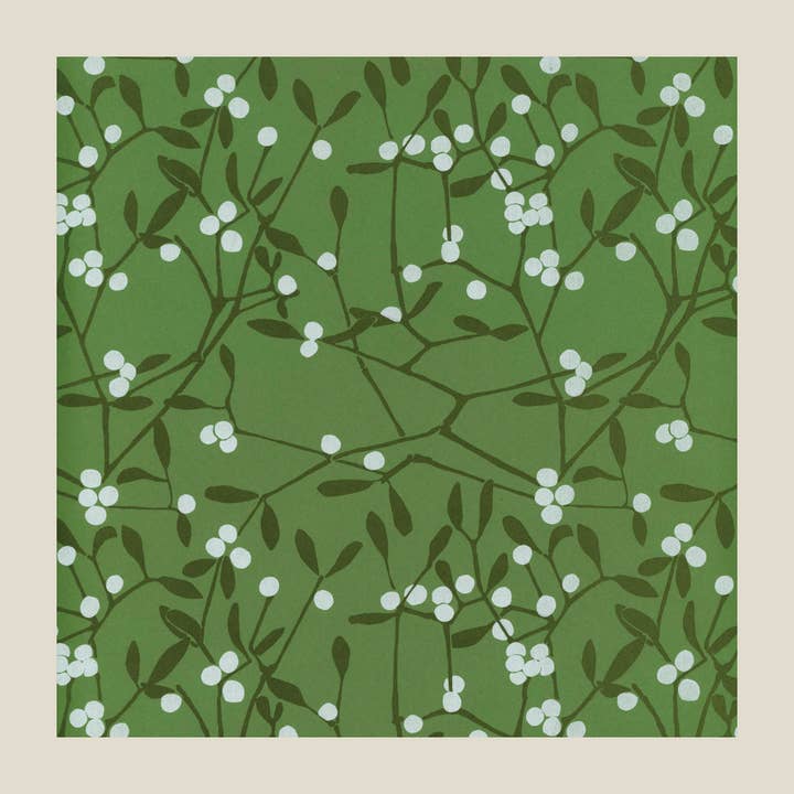 Mistletoe wrapping paper for wholesale by Kinaloon