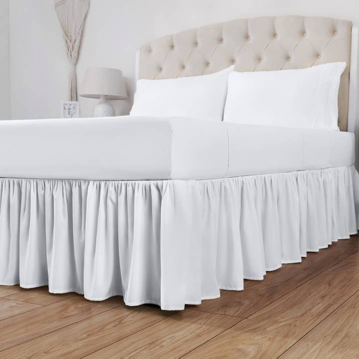 Iconic Collection Microfiber Ruffled Bed Skirt for wholesale by Mellanni