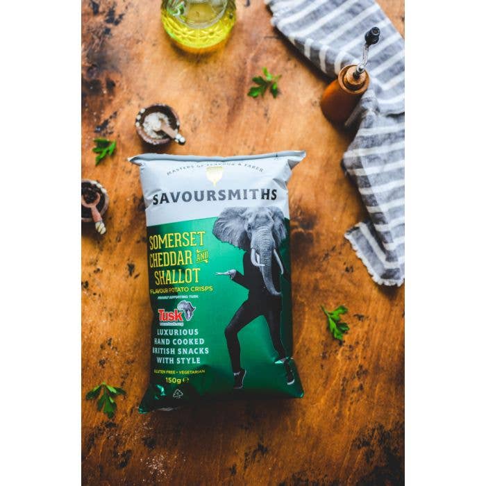 Gourmet Food Solutions, Inc. - Wholesale Chips - Somerset Cheddar & Shallot Chips | Savoursmiths 150g2