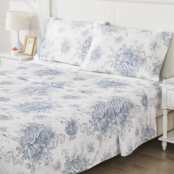 Mélange Home - Wholesale Sheet Set - Toile Printed Cotton Sheet Set6