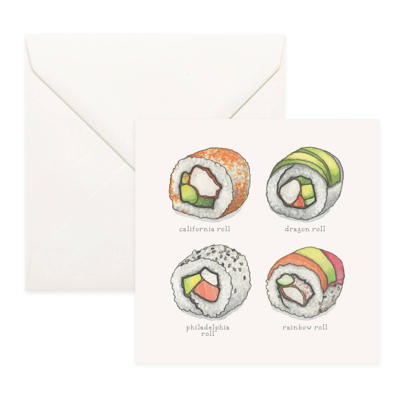 Yeesan Loh – Cartão de saudação diária por atacado – Cartões / Sushi . Maki3