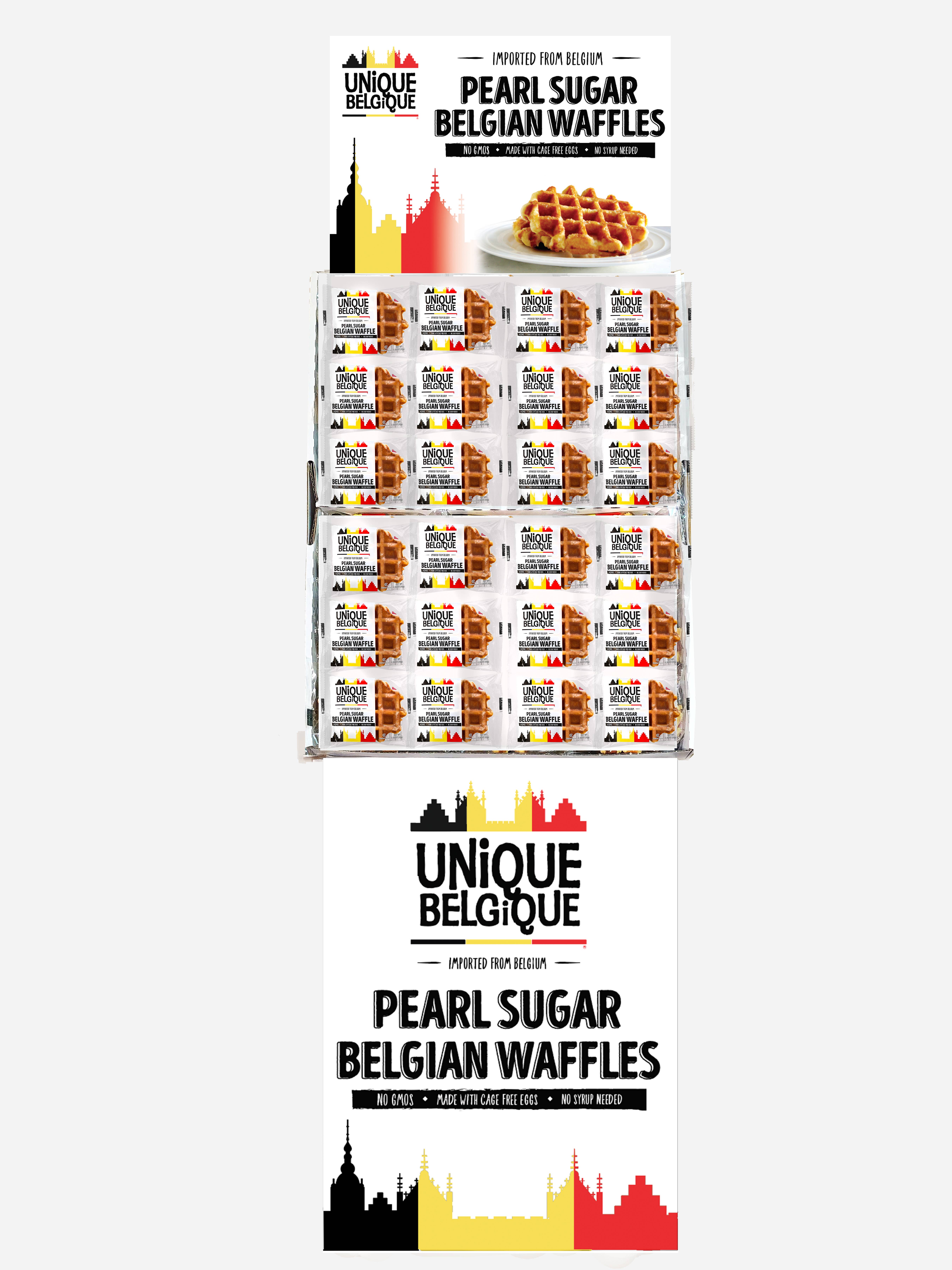 The Runaton Group, Inc. - Wholesale Cookie - Unique Belgique - 55 gram Liege Pearl Sugar Waffle Shipper1