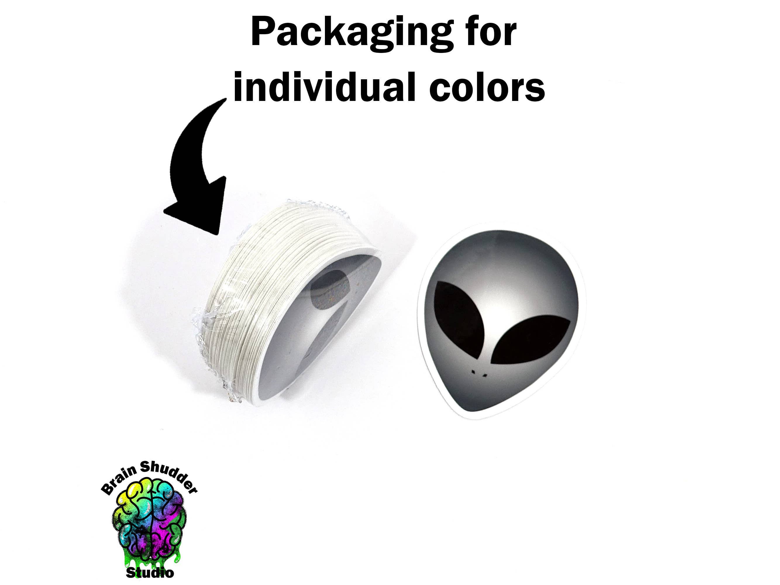 Brain Shudder Studio - Wholesale Sticker - Alien Head Sticker Pack3