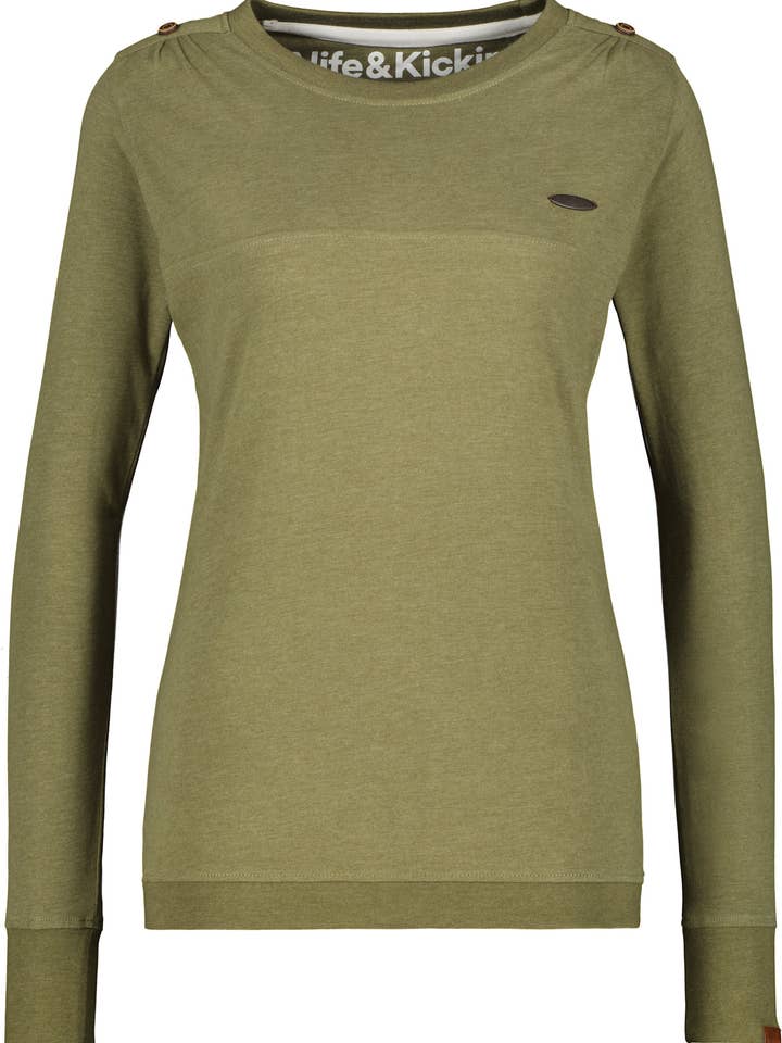 Leonieak En sea kelp melange långärmad skjorta för kvinnor för wholesale av Alife & Kickin