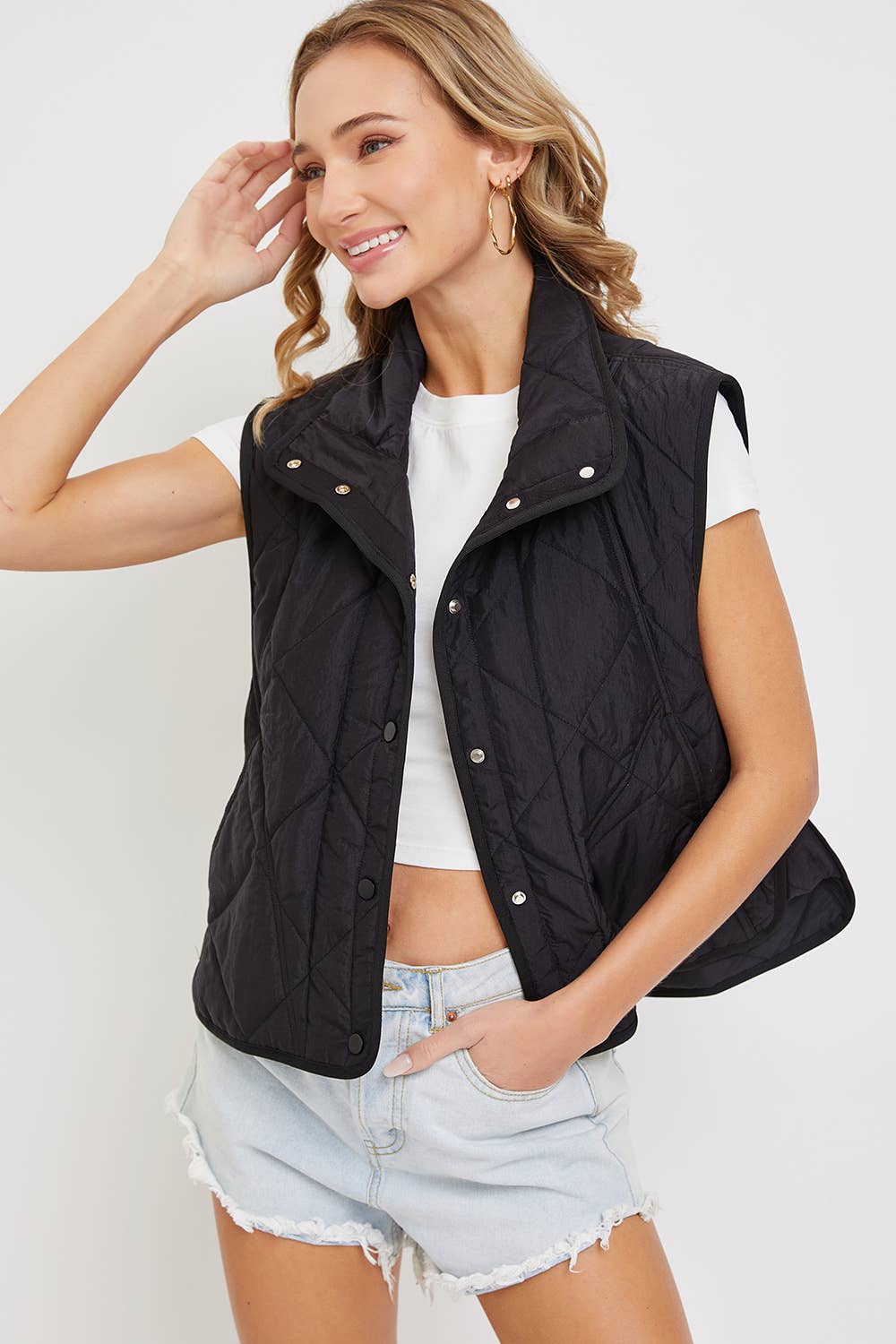 Sweet Lovely by Jen - Wholesale Outerwear Vest - Women's - QUILTED  LIGHTWEIGHT PUFFER VEST26