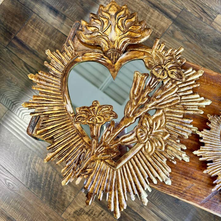 Love and Honor Jesus LLC - Wholesale Wall Mirror - Tin Chaste Heart of St Joseph Mirror