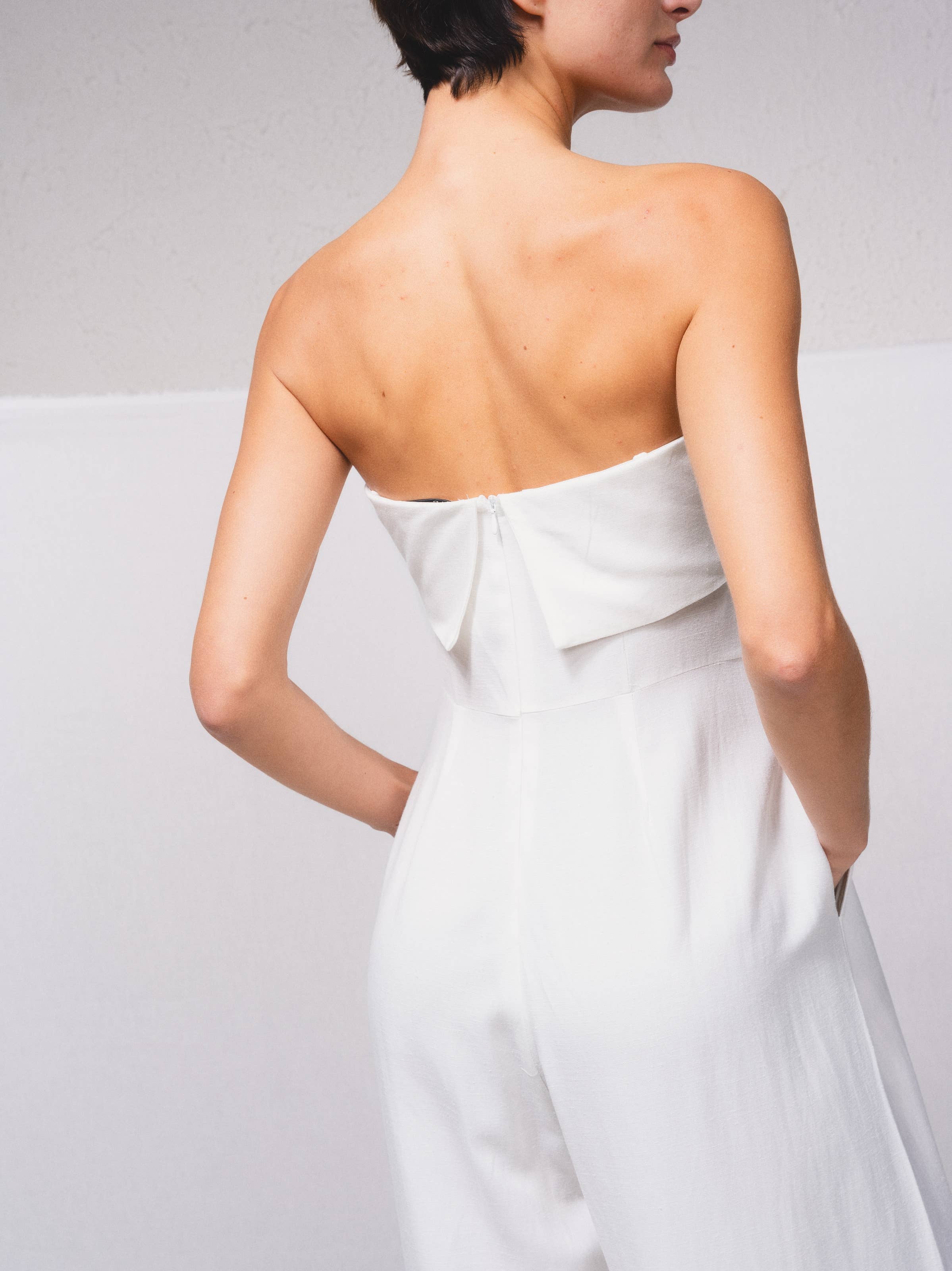 SMF - Wholesale Jumpsuit - Women's - 249629 - Linen blend bandeau jumpsuit5