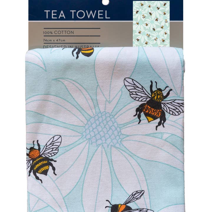 Allgifts Australia - Wholesale Tea towel - Tea Towel - Flower Bees3