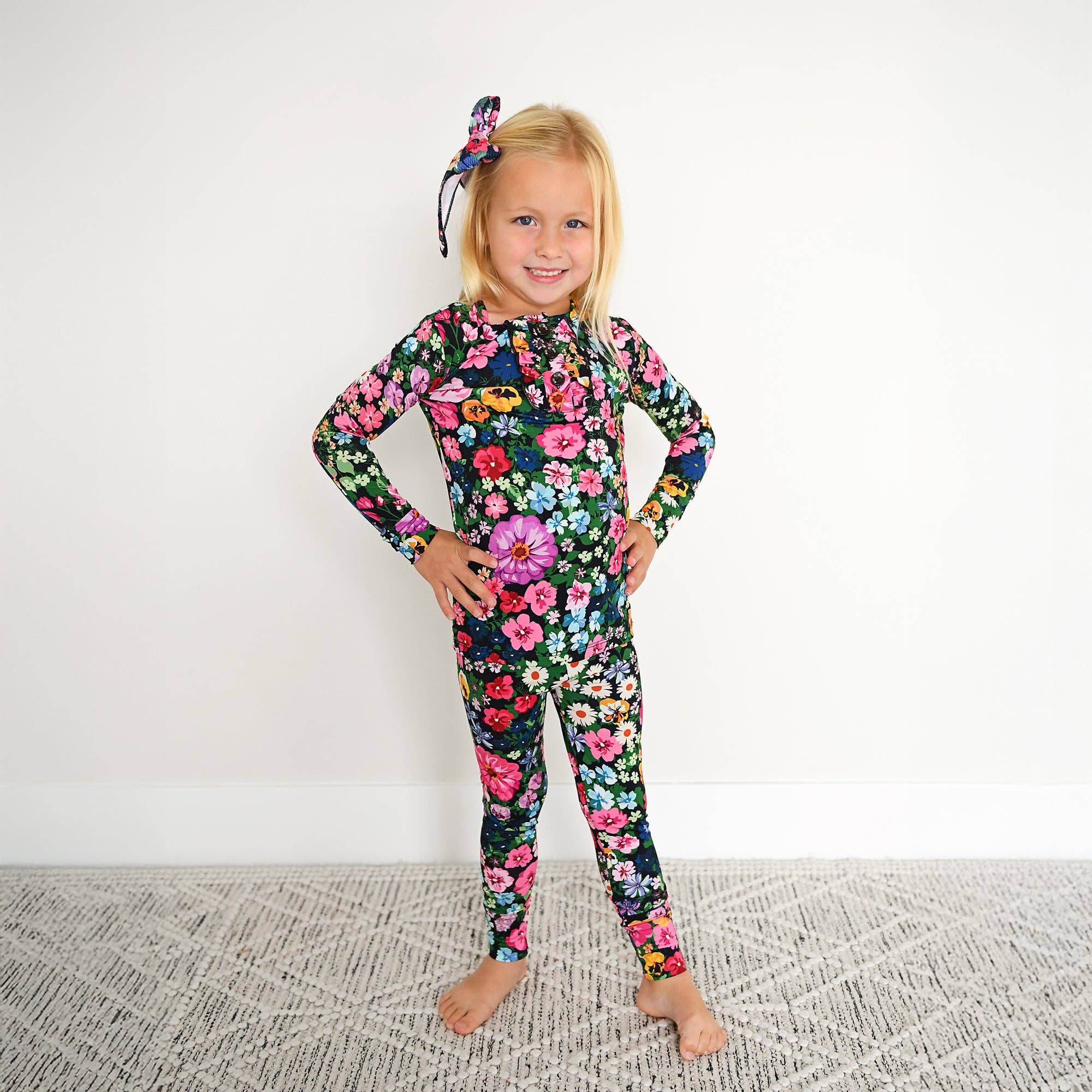 Gigi and Max - Vendita all'ingrosso Completo pigiama - Bambini - Set da salotto per ragazze in bambù floreale a due pezzi Cassandra RUFFLE5