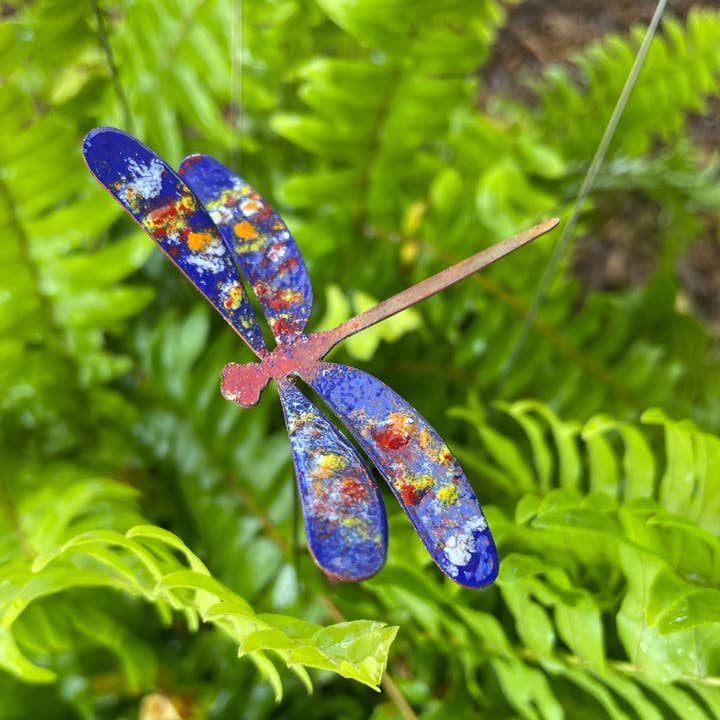 Clever Goods by Annabelle Noel Designs - Wholesale Garden/Lawn Stake - Medium Copper Enamel Dragonflies