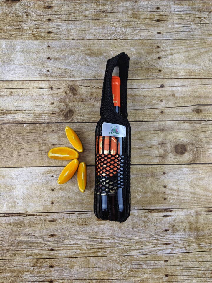 Black Wine Bag for wholesale by Cactus Bag