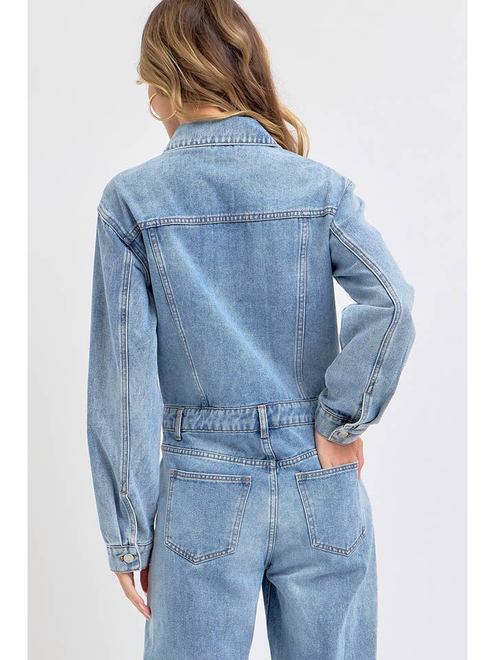 TIMELESS DENIM JUMPSUIT for wholesale on Faire8