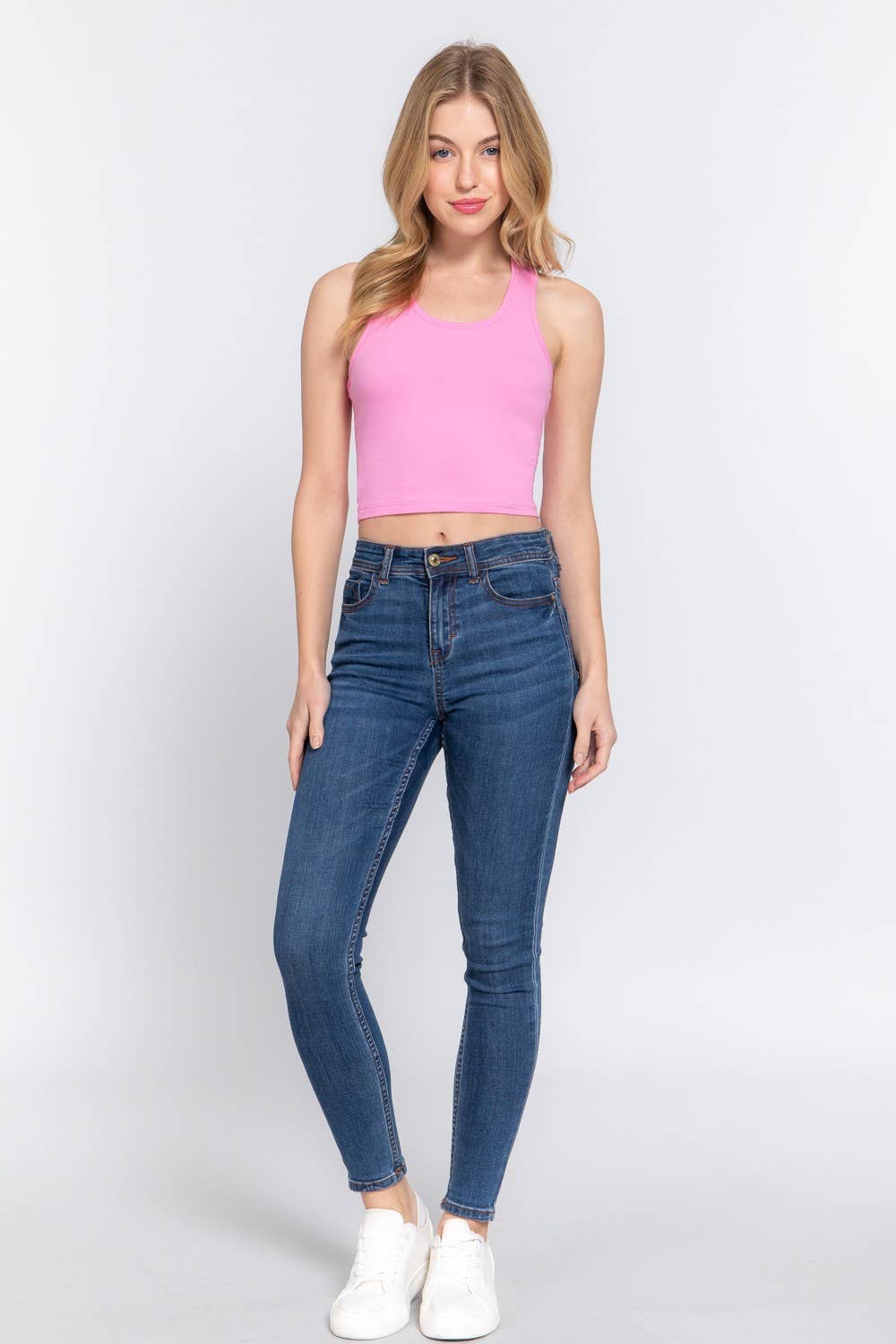 Active Basic | Active USA - Wholesale Tank Top - Women's - Racerback Cotton Spandex Jersey Crop Tank Top5