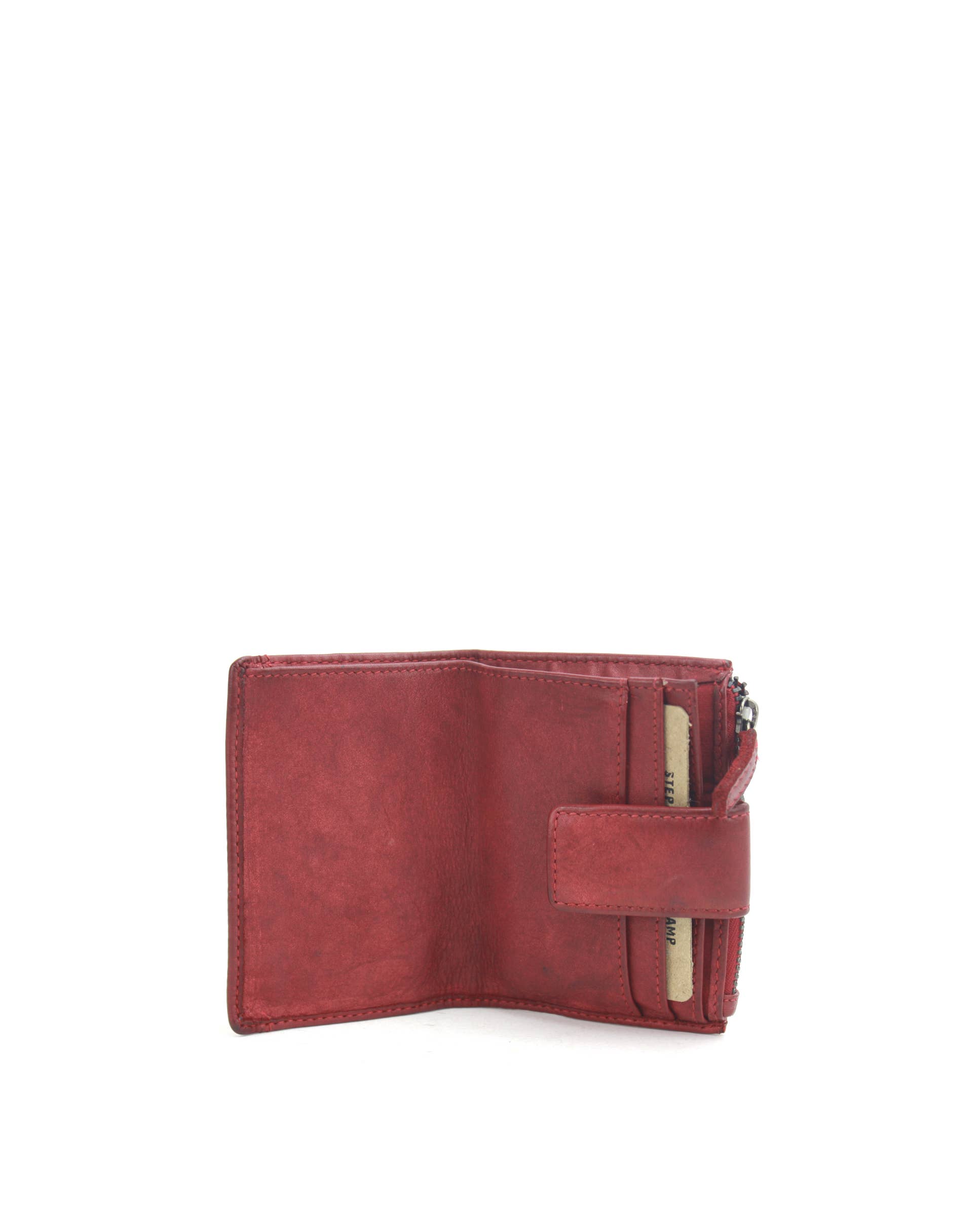 Stamp - Vente Portefeuille – femme - Petit portefeuille pour femme STAMP ST96612 en cuir lavé8